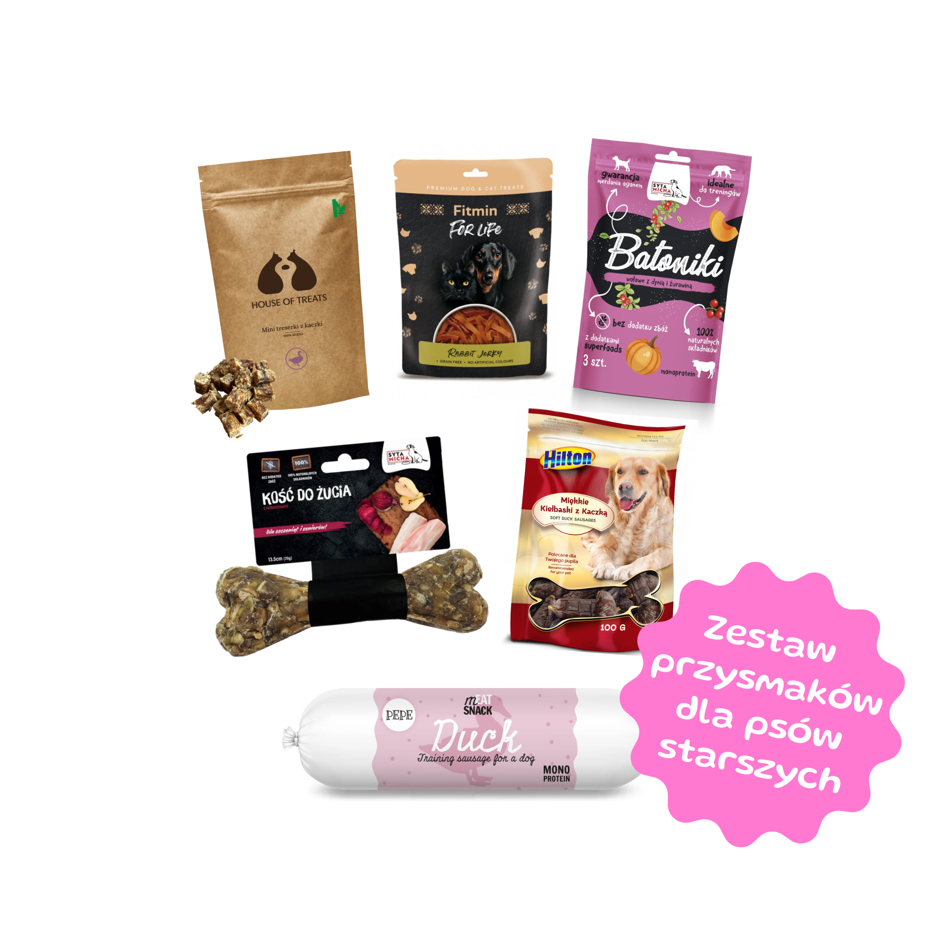 Zestaw 6 miękkich przysmaków dla psów starszych