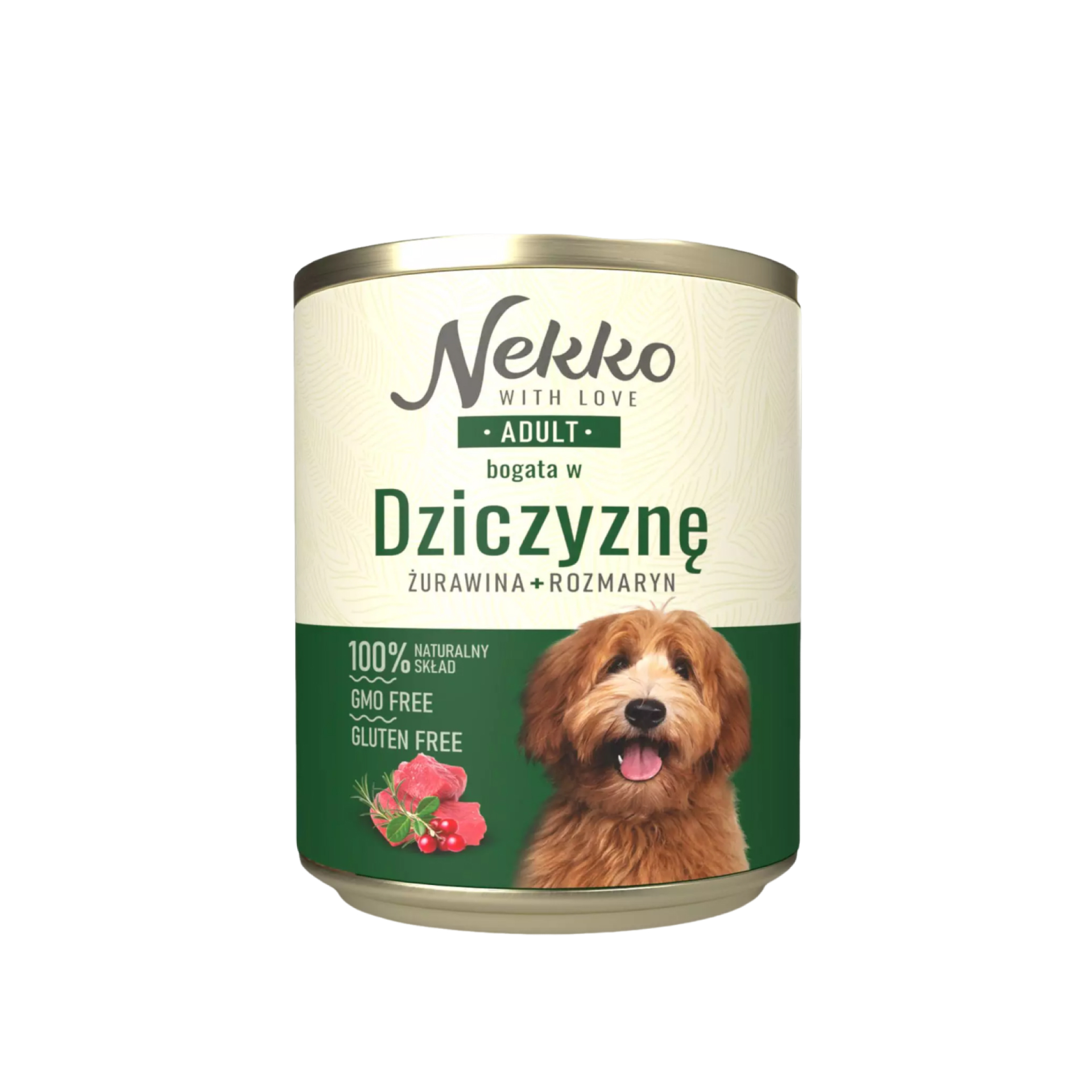 NEKKO Adult Dziczyzna, rozmaryn, żurawina 800g